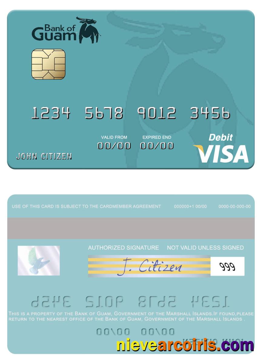 Government of the Marshall Islands Bank of Guam visa debit card